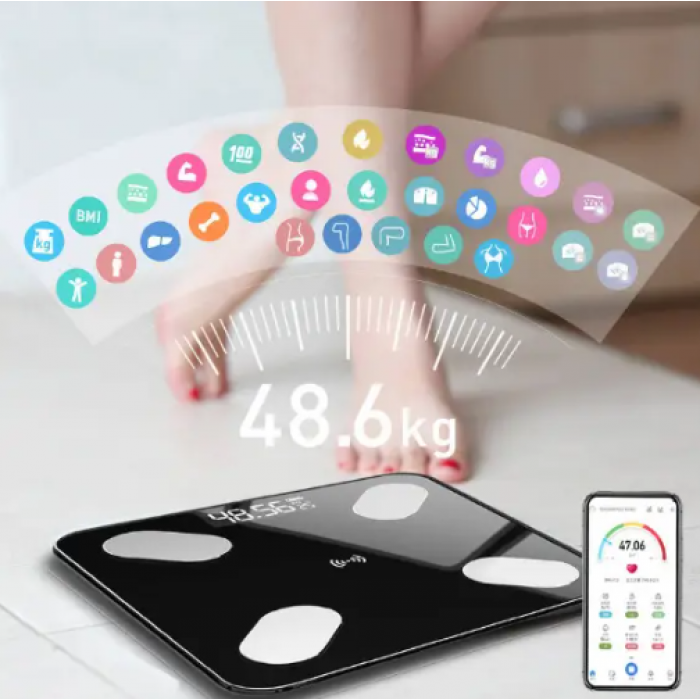 Цифрові підлоги ваги домашній Domotec MS-2017 180кг Smart APP, фото №5