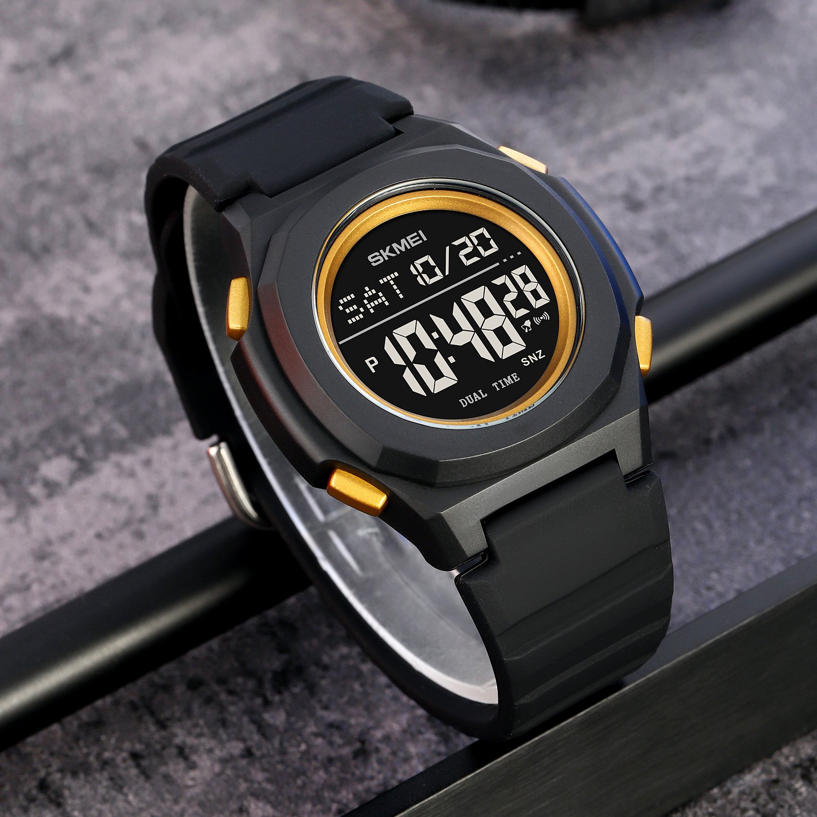 Годинник Skmei 2023 Black-Gold Чорний, фото №4