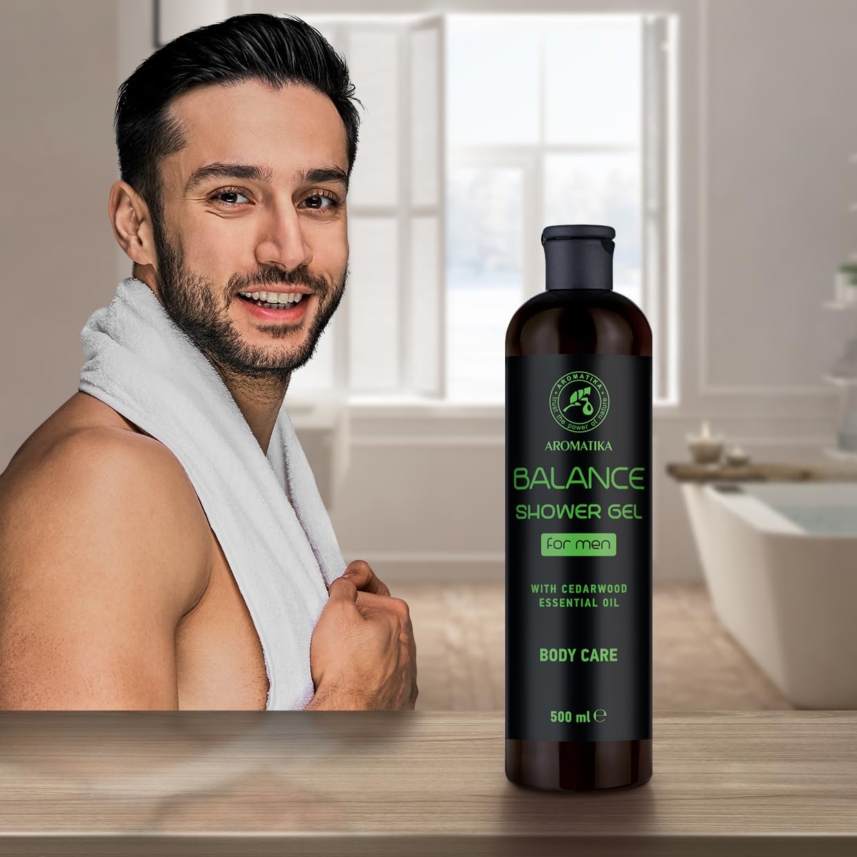 Гель для душа Balance for Men с эфирным маслом кедра 500 мл, фото №5