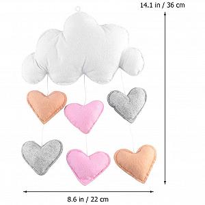 Декорация Inzopo Felt Cloud Rainbow Moon Raindrop Hanging Украшения для Детской Игровой Палатки Настенное Украшение Детская Игровая Детский Игрушечный Домик Детская Комната synthetic.ua - Фото 1