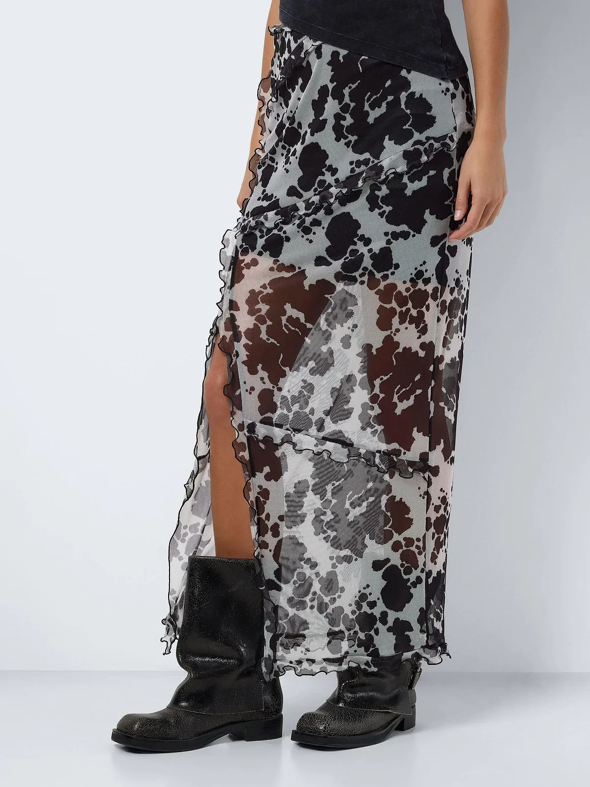 Юбка макси Noisy may Женская с принтом с разрезом, фото №2