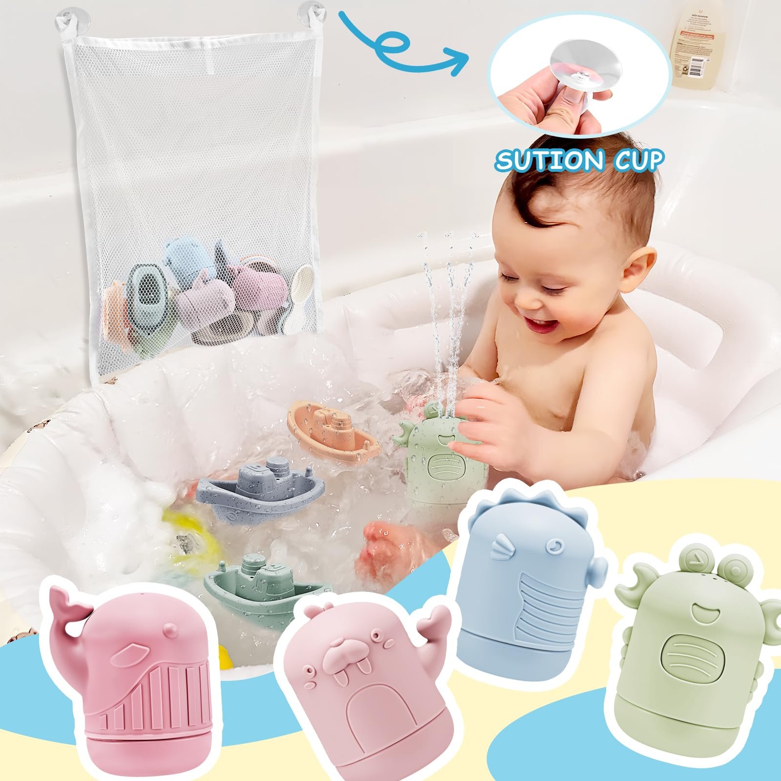 Набор игрушек для ванной 16 шт., фото №2 Набор игрушек для ванной 16 шт., фото №2