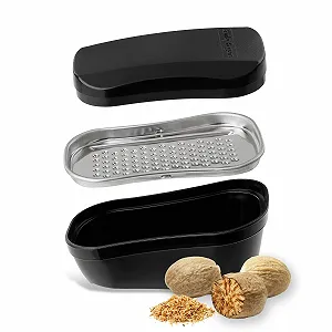 Терка Stanley Rogers для мускатного ореха, нержавеющая сталь, с крышкой и контейнером для хранения - Фото 1