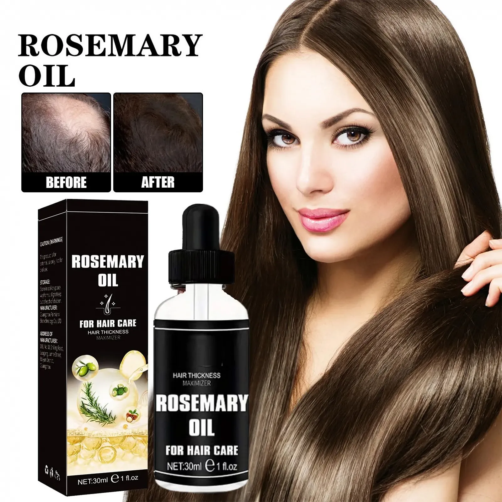 Олія Розмарину Набір для Волосся з Дермаролером 0.5 мм, фото №7