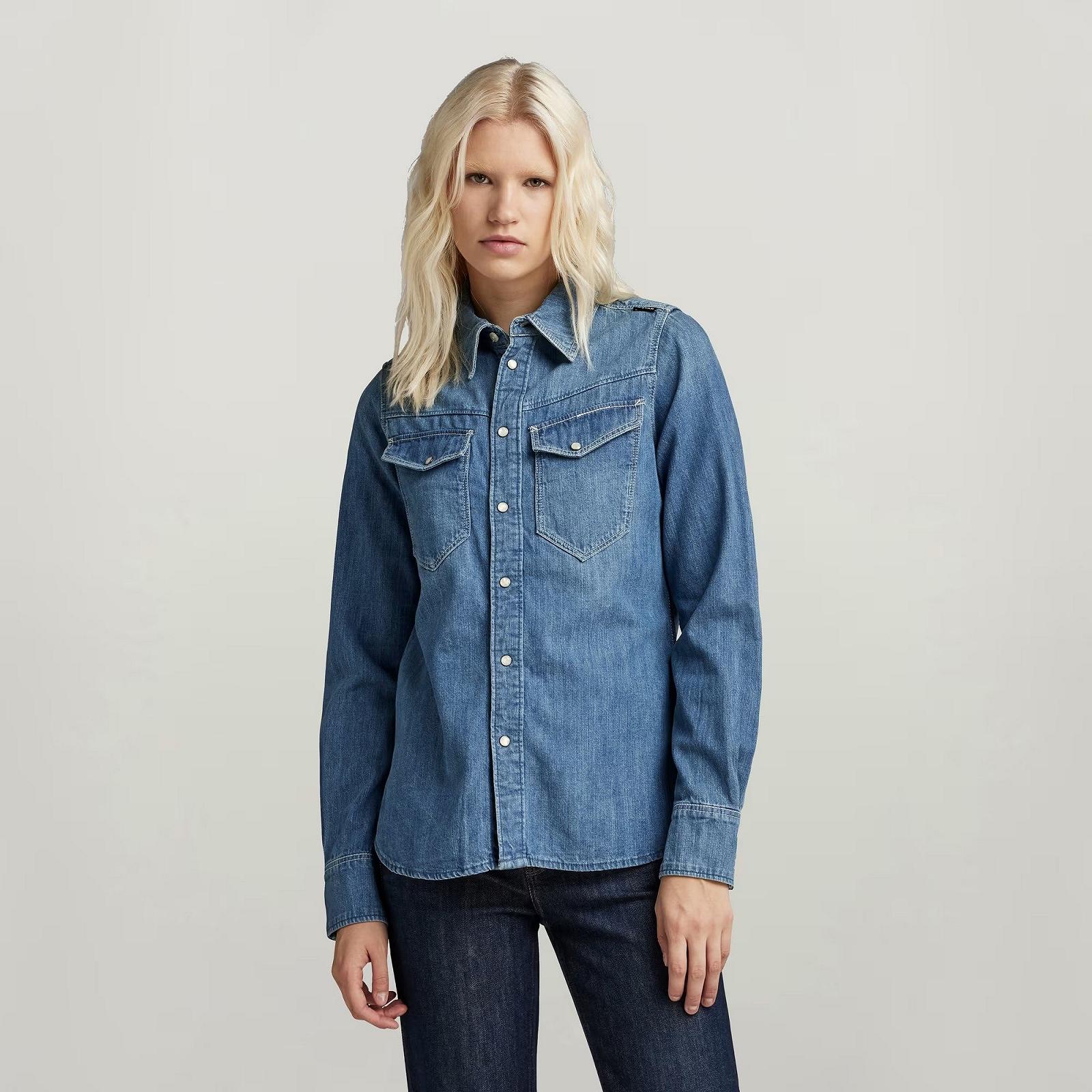 Жіноча сорочка G-Star RAW Slim Denim Shirt - S, фото №1