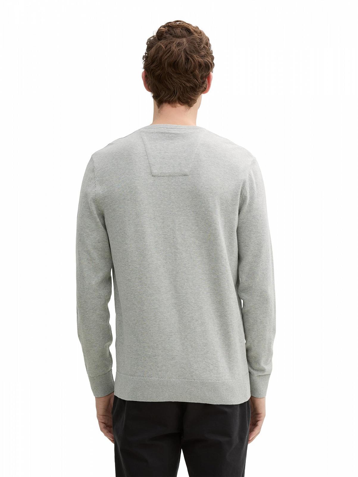 Джемпер в'язаний TOM TAILOR basic з V-подібним вирізом, фото №3
