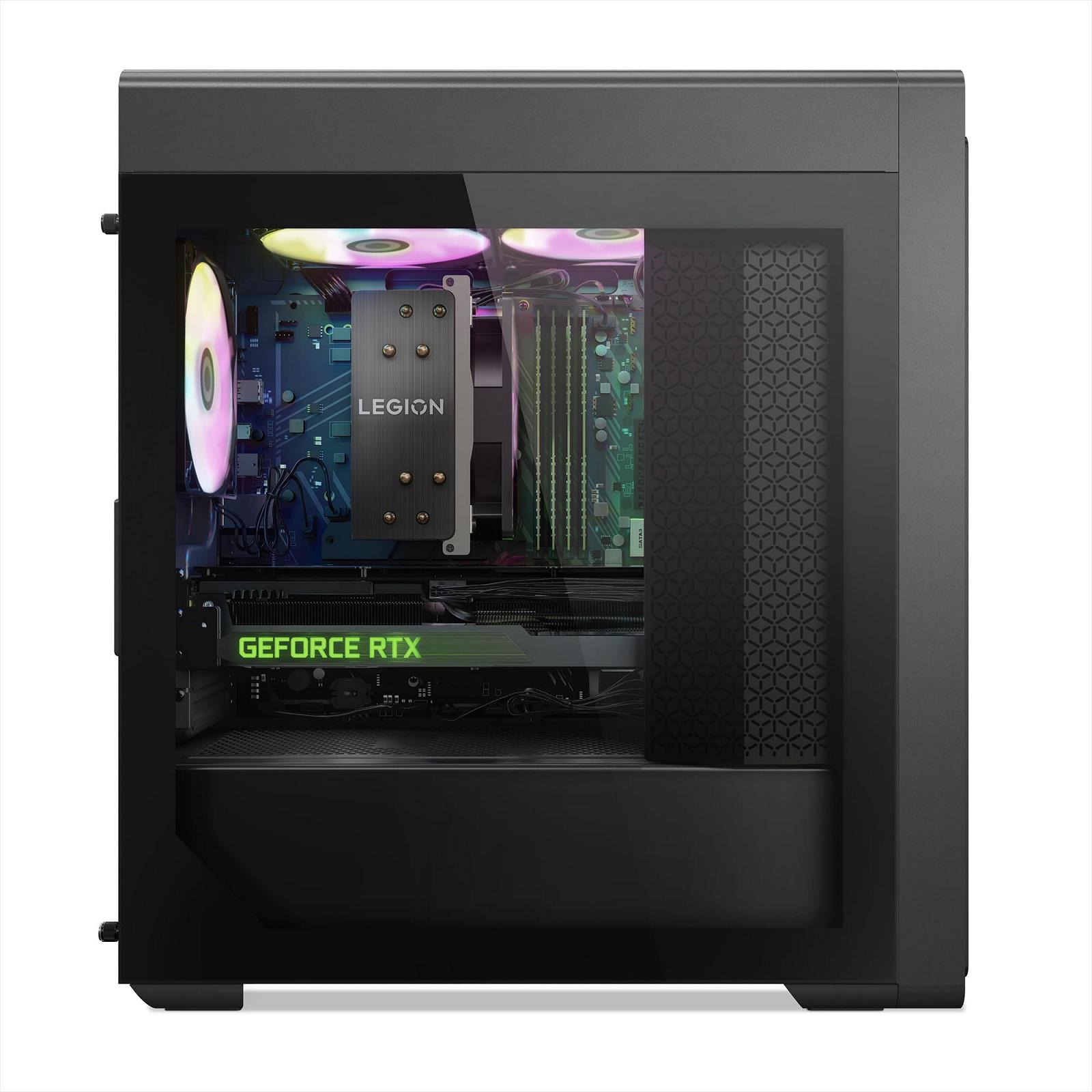 Настільний ПК Lenovo Legion Tower 5 8th Gen AMD Ryzen 7 7700 16GB RAM 1TB SSD NVIDIA GeForce RTX 4070 Ti Win11 Home QWERTZ сірий, фото №2