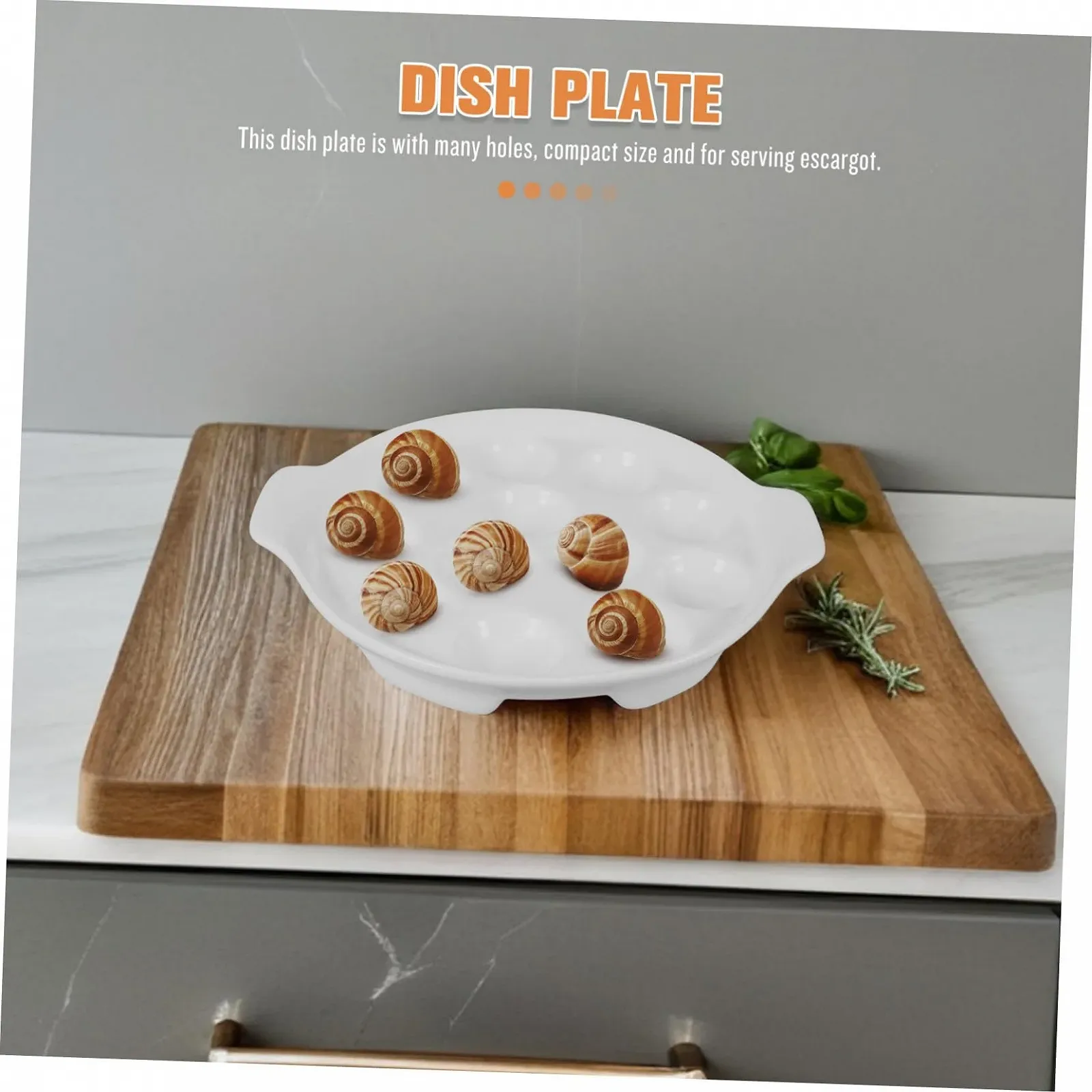 Форма для запекания улиток Reine керамическая на 12 ячеек с ручками белая, фото №4