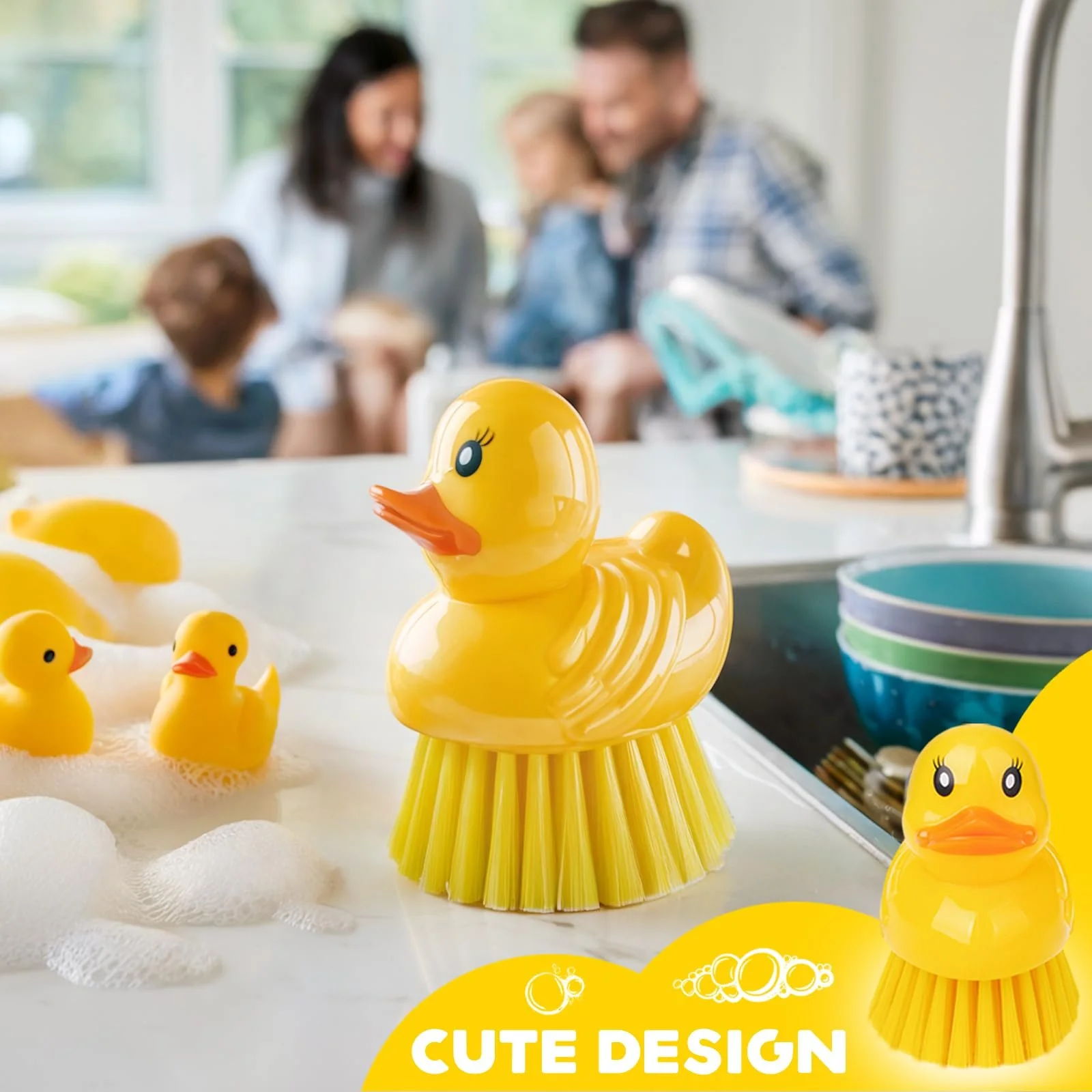 Щітка для миття посуду GTOTd Cute Ducky 2 шт., фото №5 Щітка для миття посуду GTOTd Cute Ducky 2 шт., фото №5