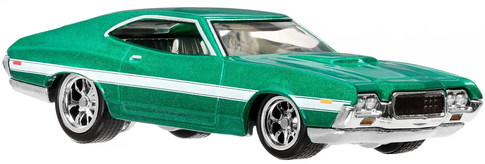 Машинка Hot Wheels Premium Real Riders Ford Gran Torino Sport 1972 / 1:64 / Зелена, фото №2