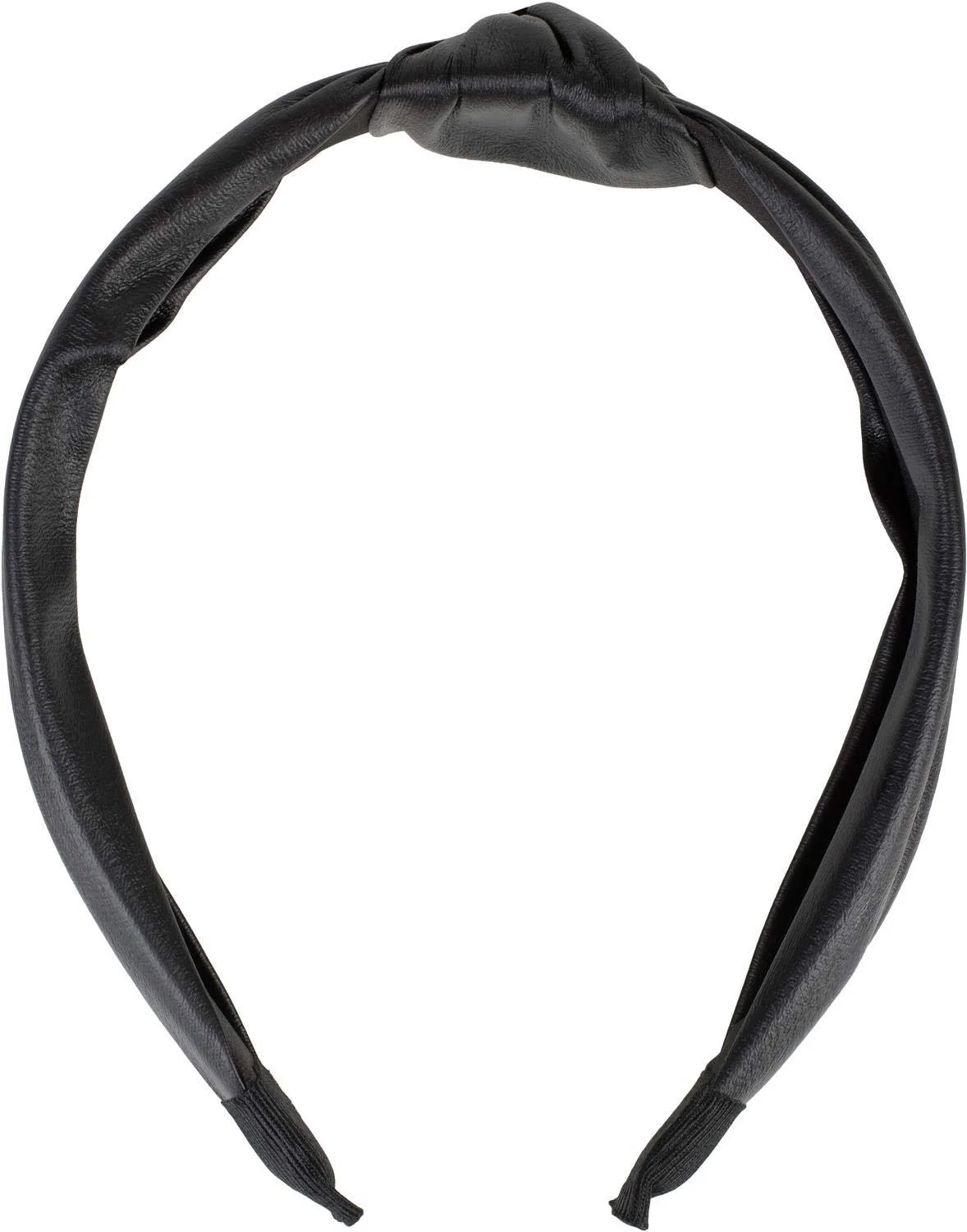 Обруч styleBREAKER з вузлом, штучна шкіра, ретро стиль, чорний, фото №6