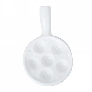 Форма для запікання равликів Ciieeo Ceramic Snail Pan з ручкою Білий - Фото 1