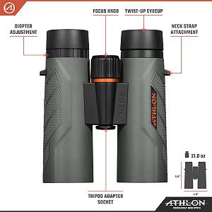 Бинокль Athlon Optics Neos G2 HD 10x42 Черный synthetic.ua - Фото 1
