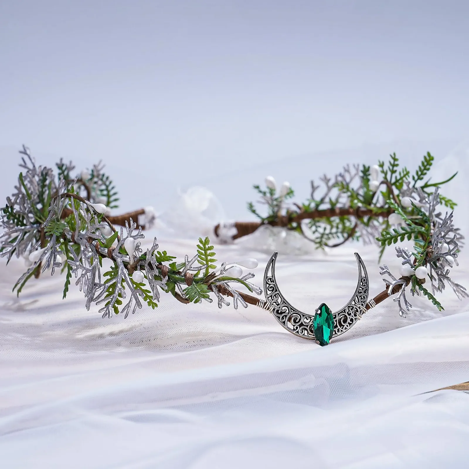 Вінок Ельфа Срібний Місяць MOSTORY для жінок, фото №2