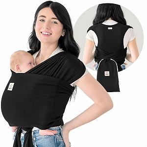 Слінг KeaBabies D-Lite еластичний з кільцями Trendy Black - Фото 1