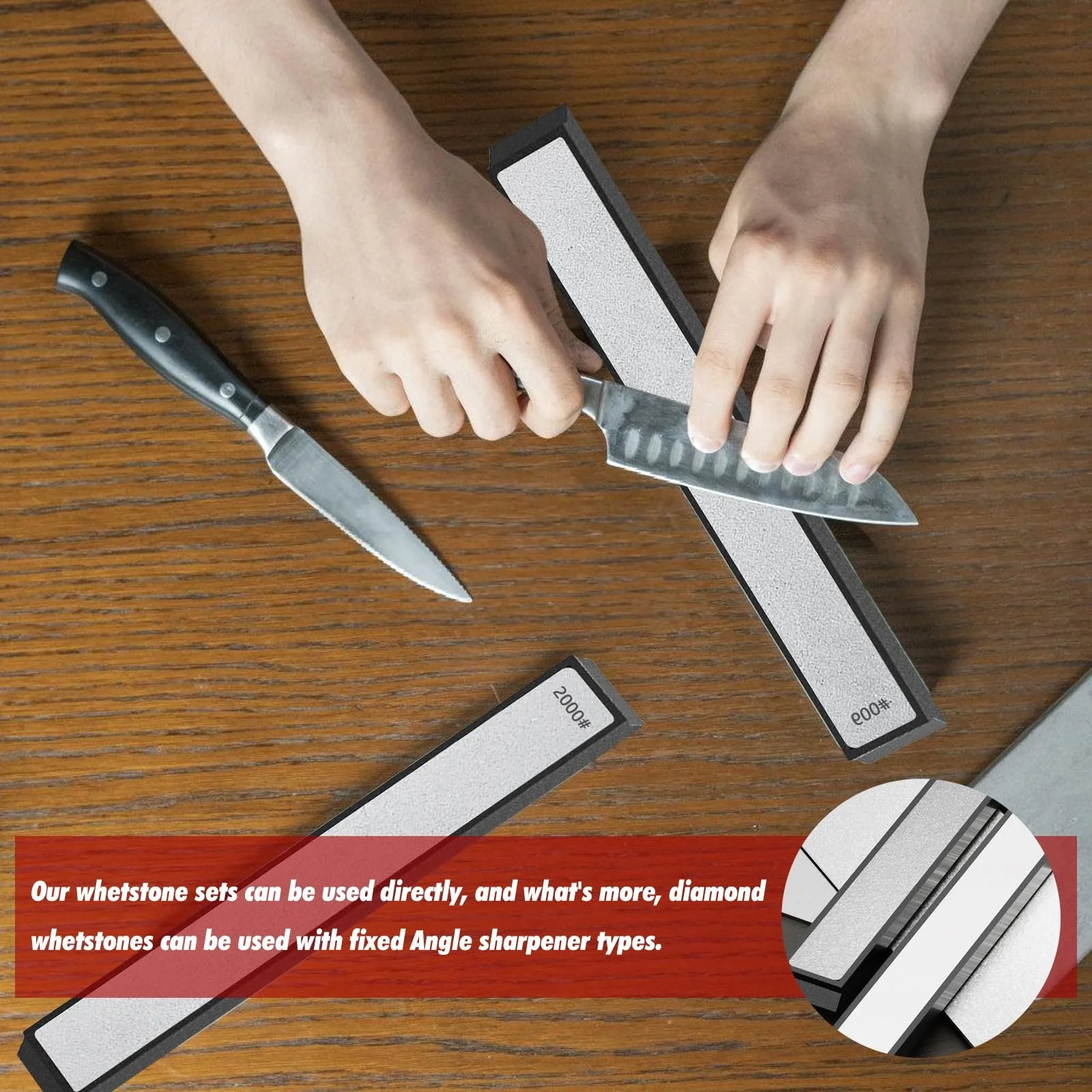 Набір точильних каменів 6 шт. алмазні з регулятором кута 120/240/600/1000/2000/3000 грит, фото №5