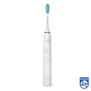 Электрическая зубная щетка Philips Sonicare DiamondClean 9000 HX9914/55 (двойная) - 2 шт., 4 программы чистки, таймер, стакан для зарядки, белая + белая synthetic.ua - Фото 1