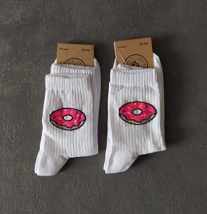 Женские молодежные носки высокие демисезонные белые 36 - 40 размер - Фото 1