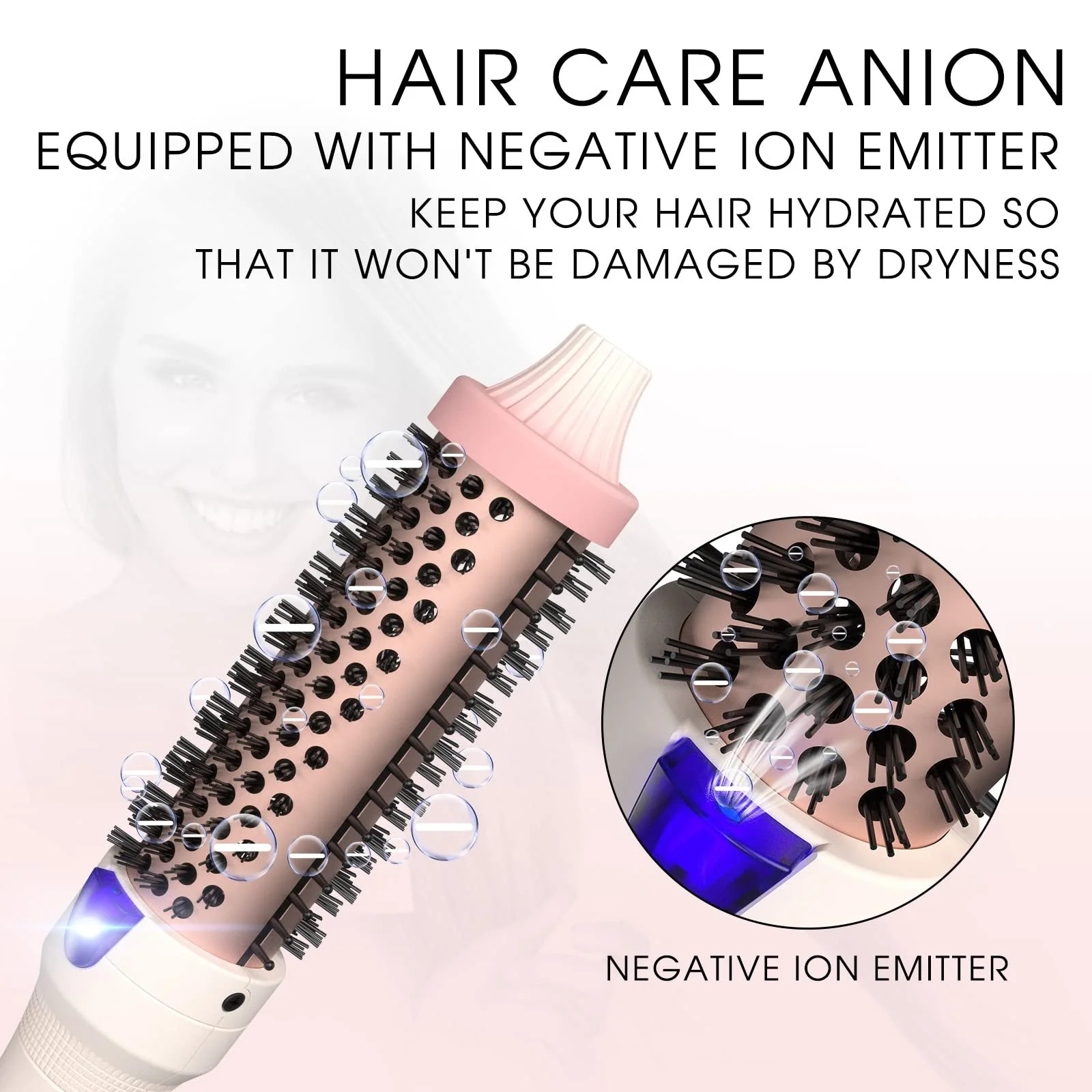 Термощетка K&K Keratin Thermal Brush 32 мм Ионная Розовая, фото №7