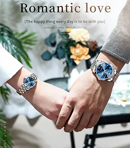 Годинник Кварцовий OLEVS Парний Календар Дата Водонепроникний synthetic.ua - Фото 1