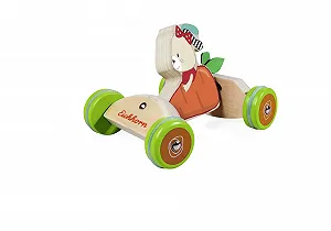 Толкаемое транспортное средство Eichhorn Морковка с мышкой 16 см 100% FSC сертифицированная береза - Фото 1