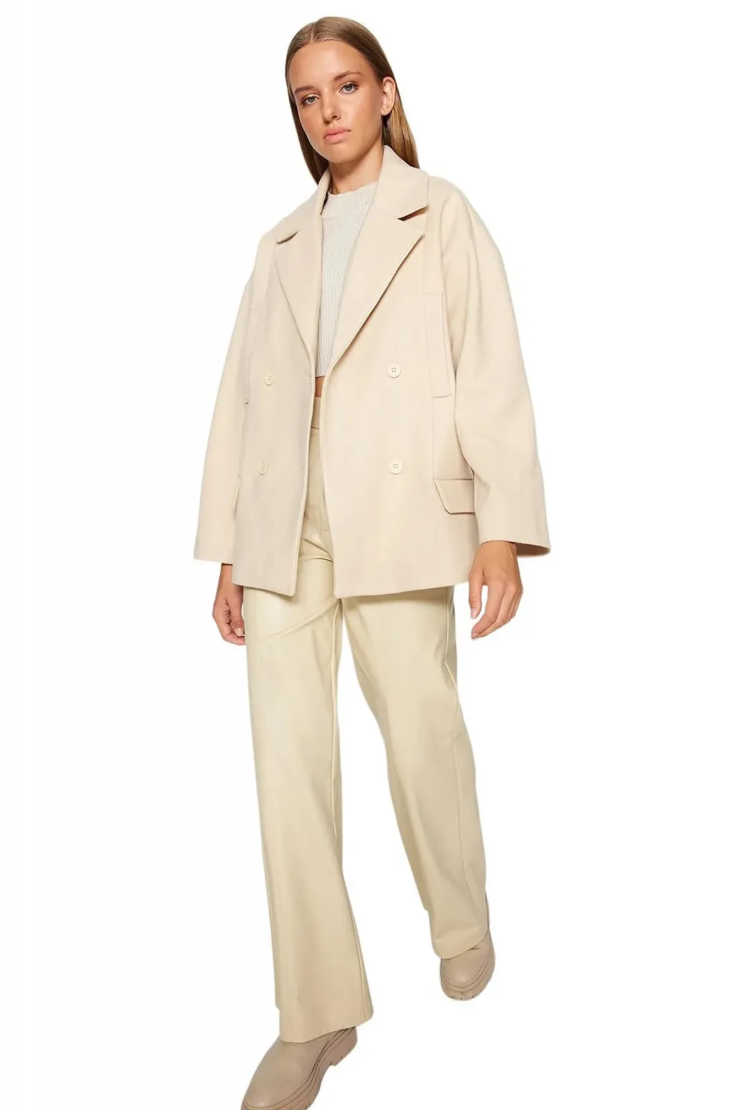 Пальто TRENDYOL Прямое, фото №1