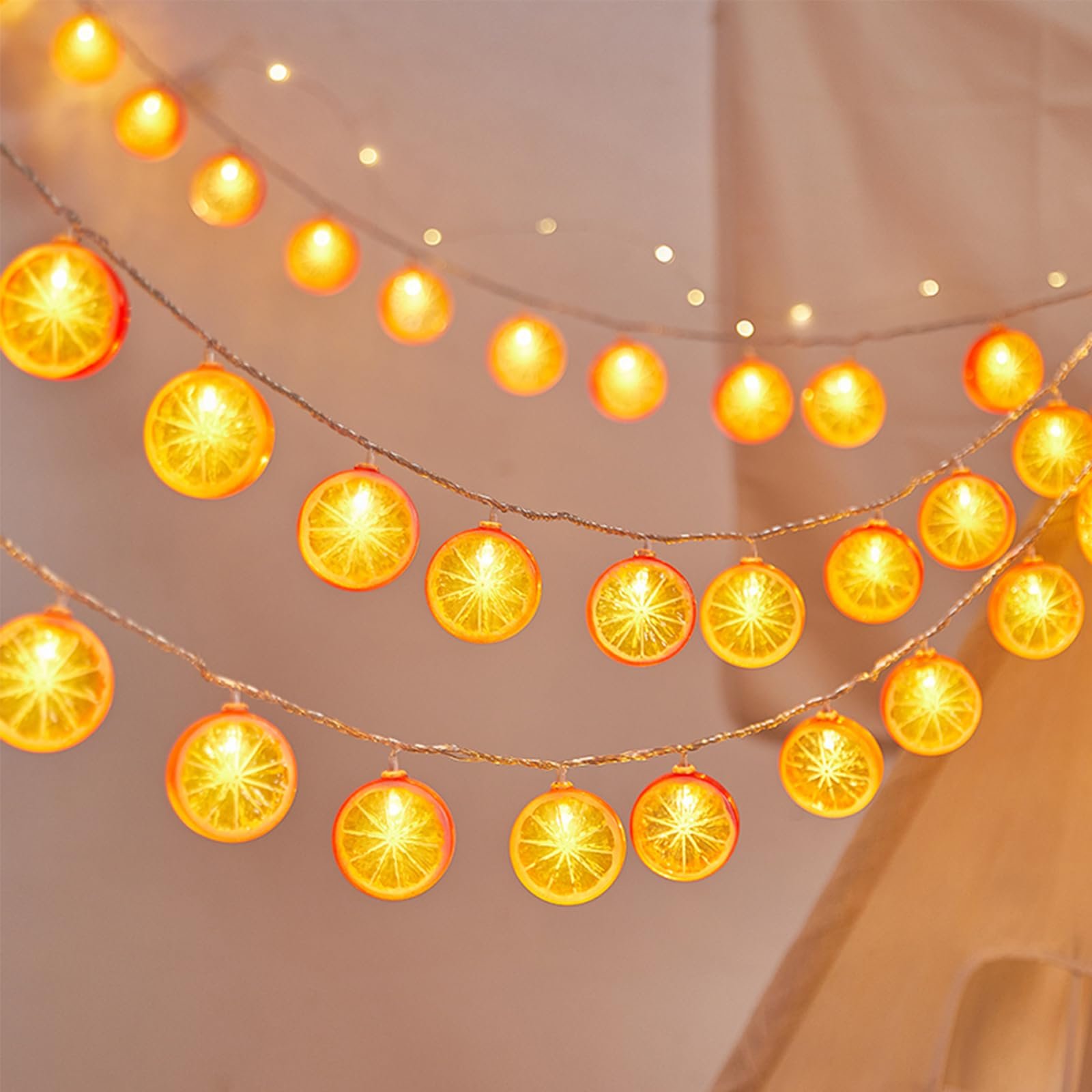 Гірлянда ENLACE, 3 м, 20 LED, Апельсинові дольки, помаранчева, фото №6