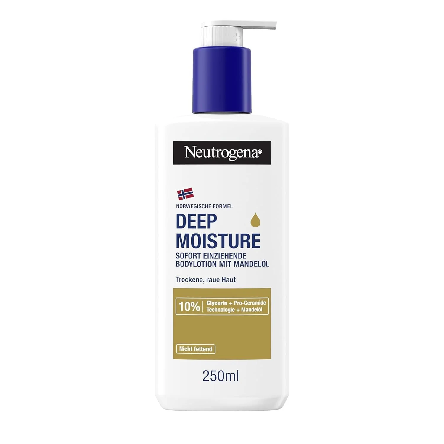 Лосьйон для тіла Neutrogena Deep Moisture з мигдалевою олією, 250 мл, фото №1 Лосьйон для тіла Neutrogena Deep Moisture з мигдалевою олією, 250 мл, фото №1
