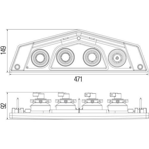 Задний фонарь HELLA 2VP 012 570-141 правый, фото №3