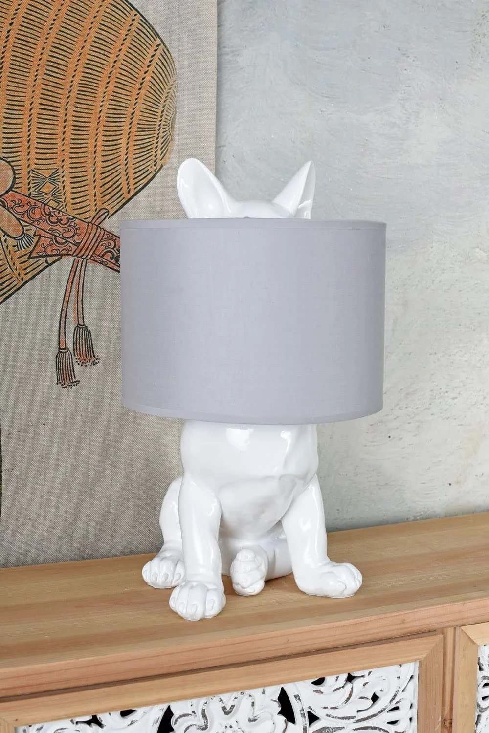Настольная лампа Palazzo French Bulldog cw264 45 см Белая, фото №4