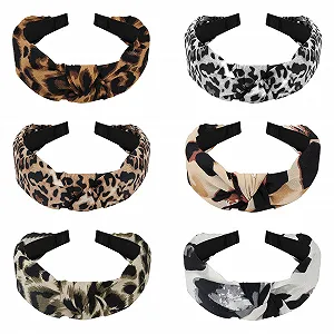 Обруч на голову Узкая с узлом Belle Vous Леопардовый принт - Фото 1