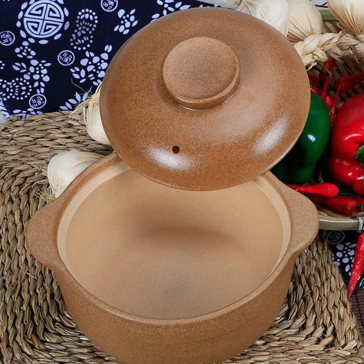 Керамічна каструля термостійка для газової плити без покриття для супів та тушкування рівномірне нагрівання, фото №5