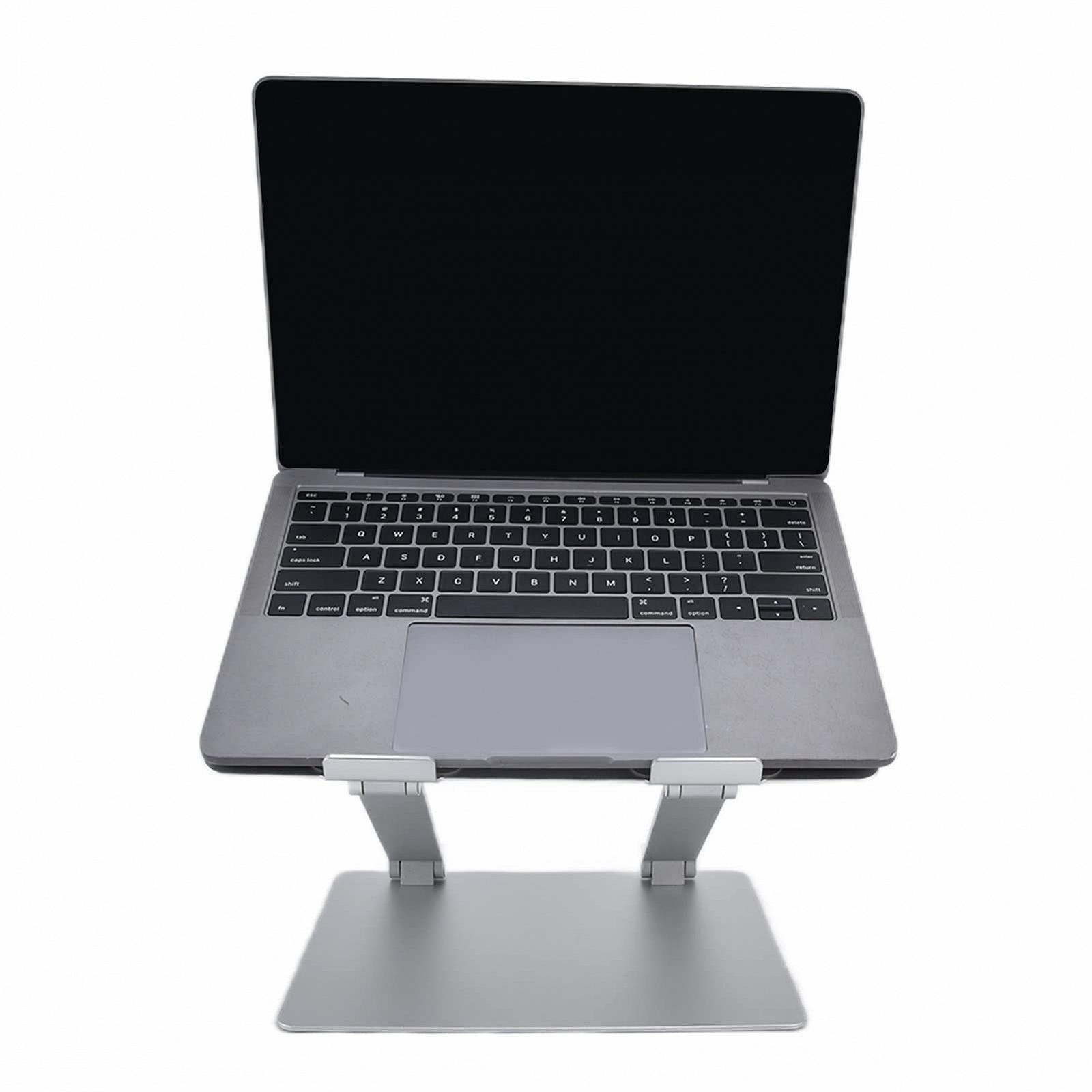 Подставка для ноутбука алюминиевая, складная портативная 15,9 дюймов, эргономичная регулируемая по высоте, теплоотвод для эффективного охлаждения, нескользящая, фото №5