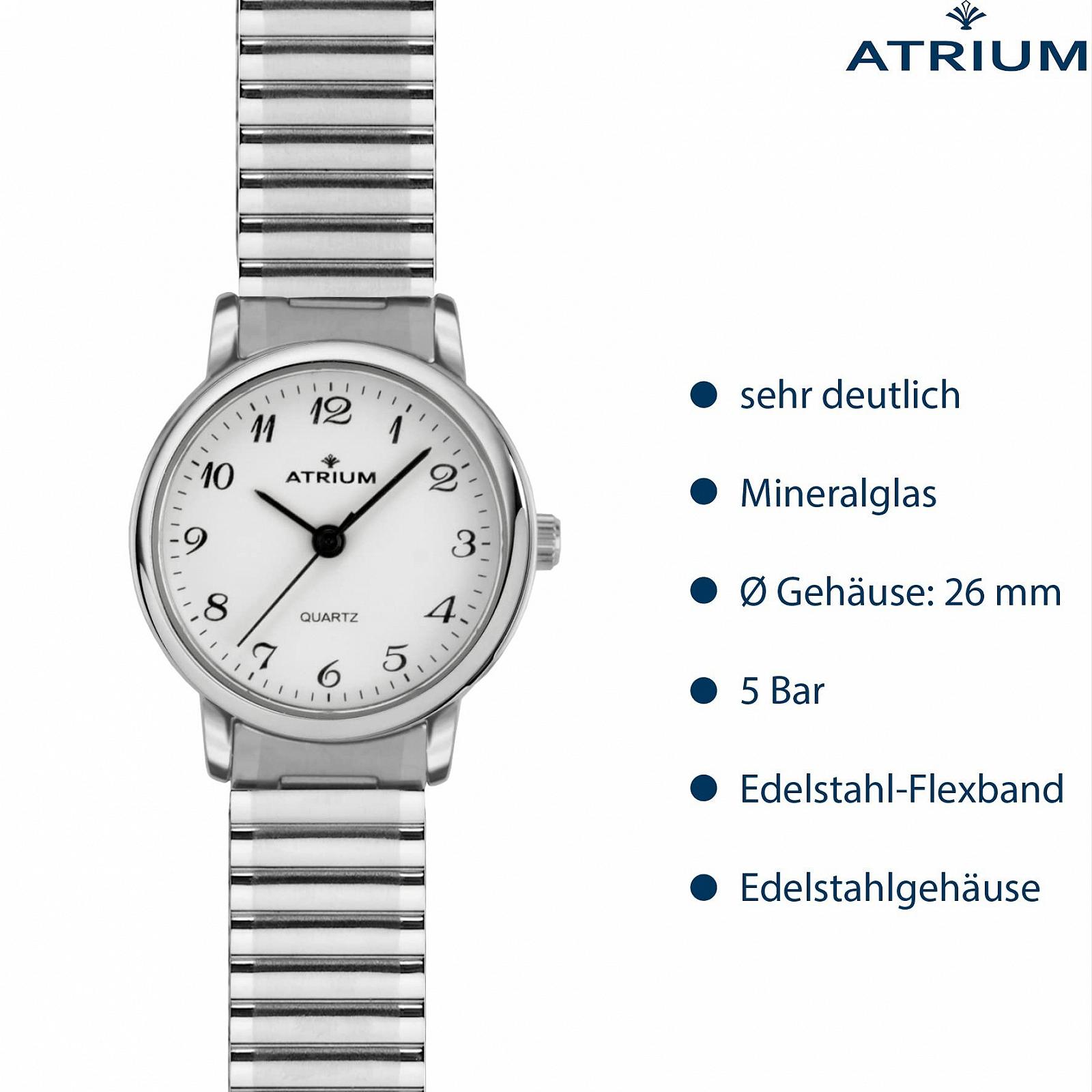 Жіночий годинник Atrium A43-50, аналоговий, кварцовий, нержавіюча сталь, сріблястий колір, браслет, фото №3