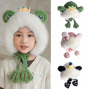 Шапка RETUOLWAG Плюшева Трикотажна Дитяча М'яка synthetic.ua - Фото 1