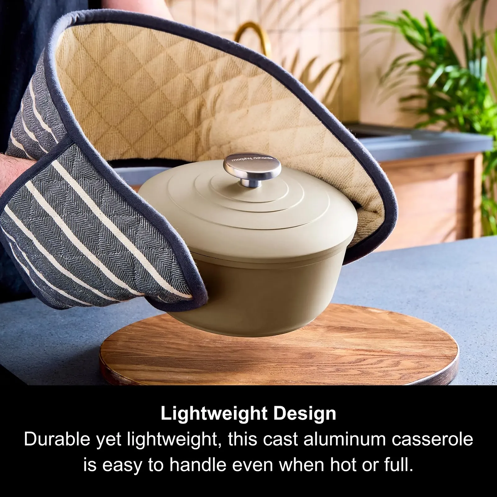 Форма для запекания Morphy Richards 851003 20 см литой алюминий антипригарная легкая для духовки и всех типов плит кремовая, фото №4