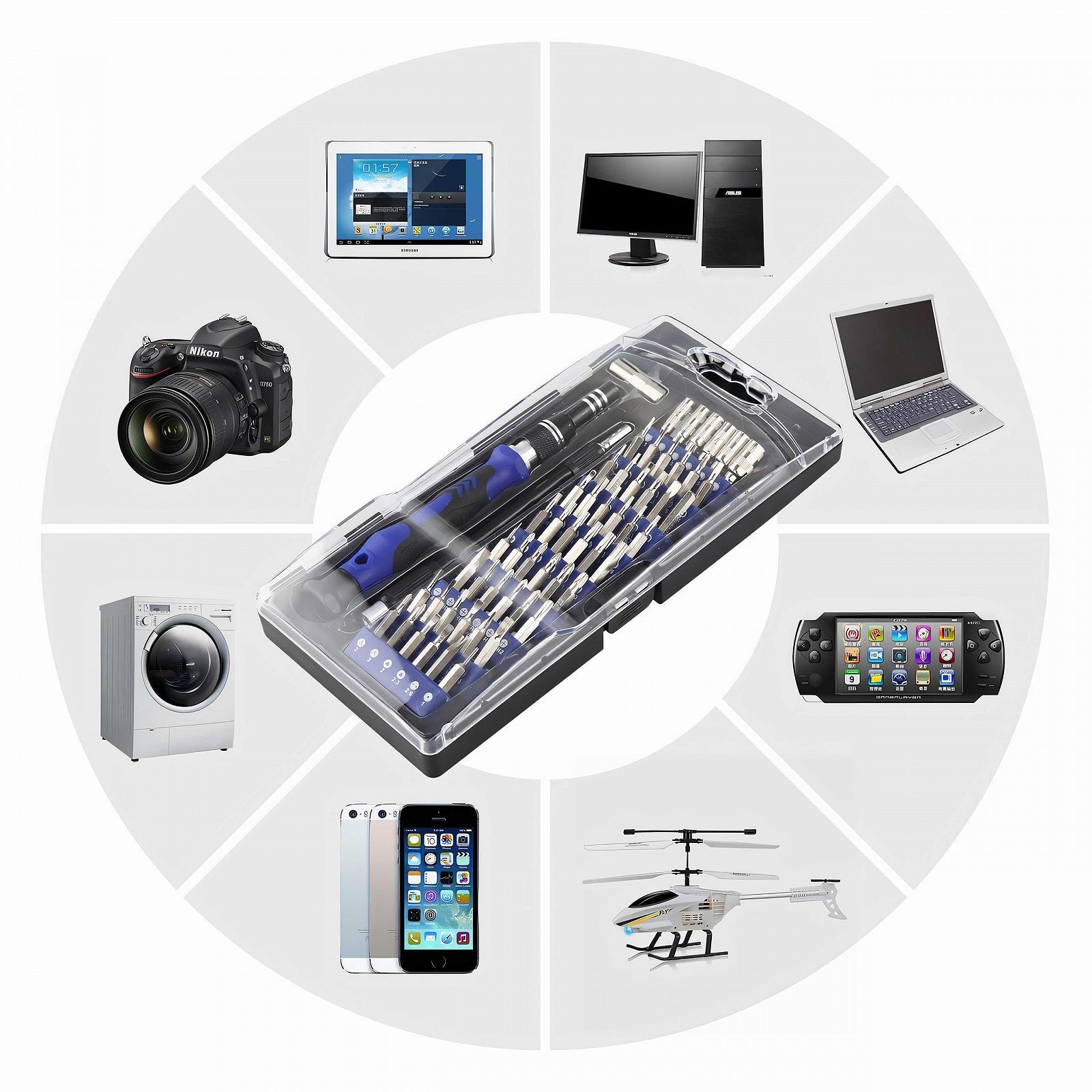 Набір викруток Retoo 75-Piece для ремонту з магнітними наконечниками для ПК годинників ноутбуків окулярів моделей смартфонів планшетів камер ювелірних виробів, фото №6