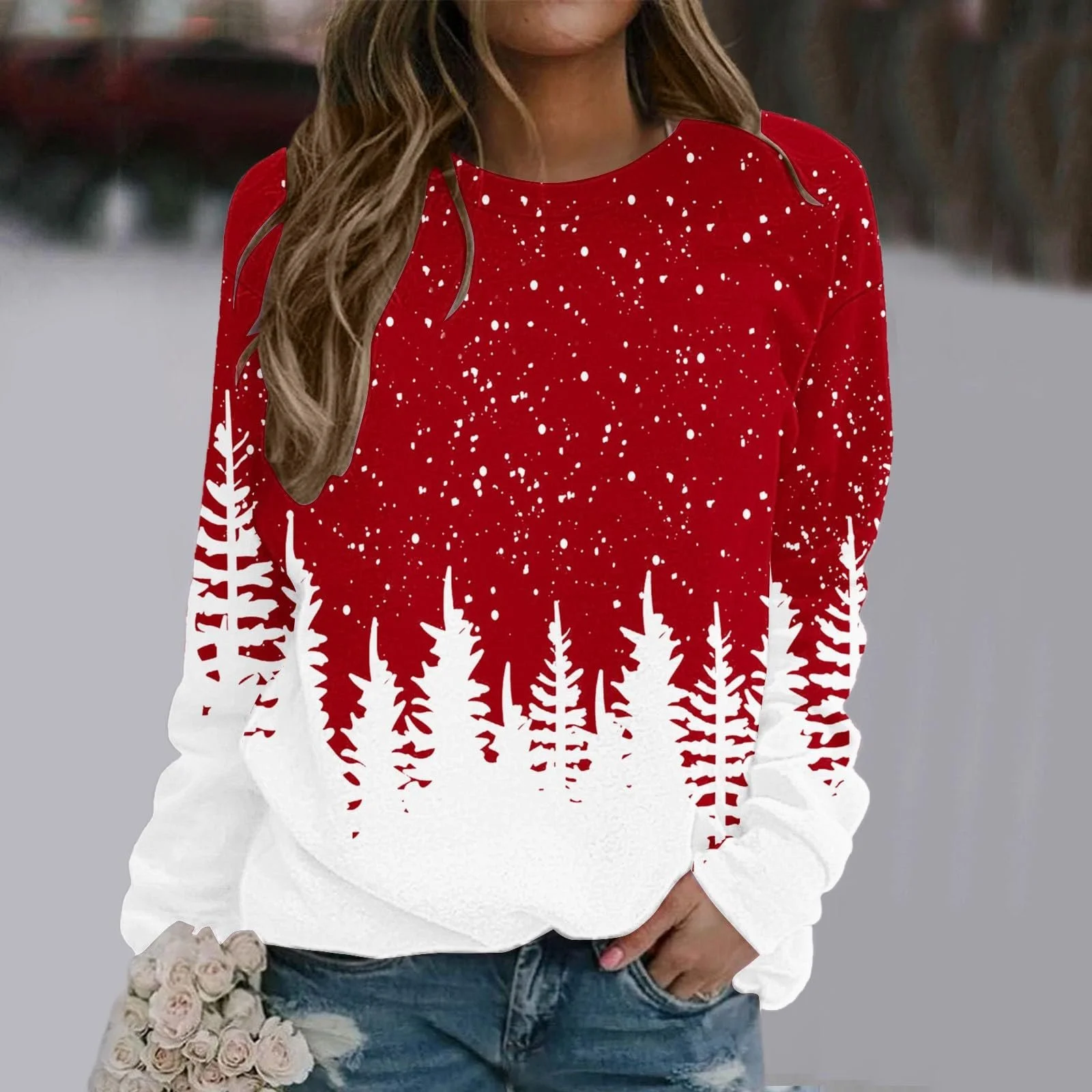 Рождественский Свитер Женский 48 Рождественский Свитшот, фото №4