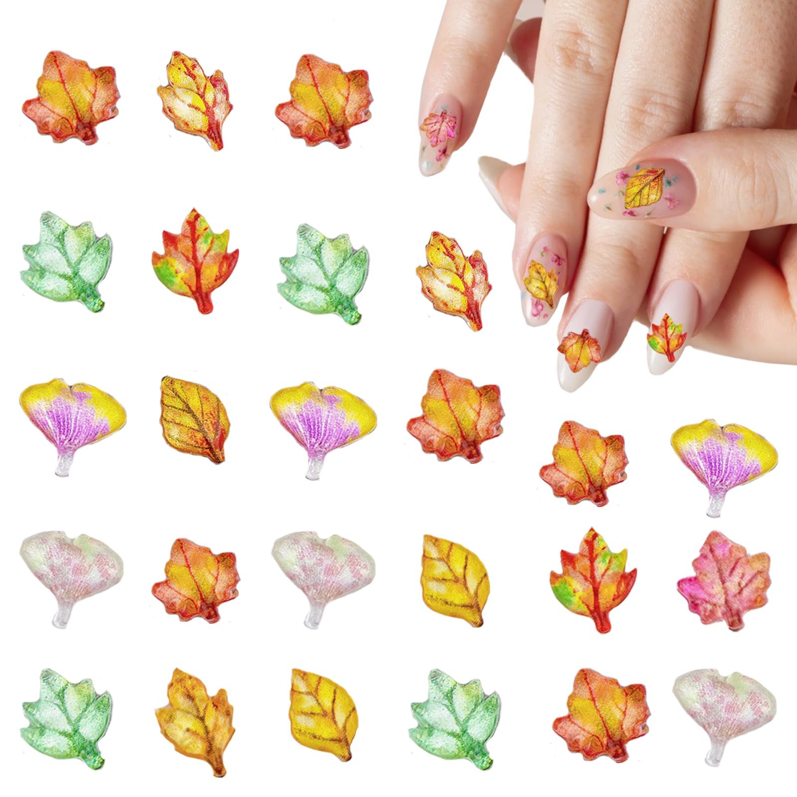 Прикраса для нігтів Листок Клена, 25 шт, фото №1