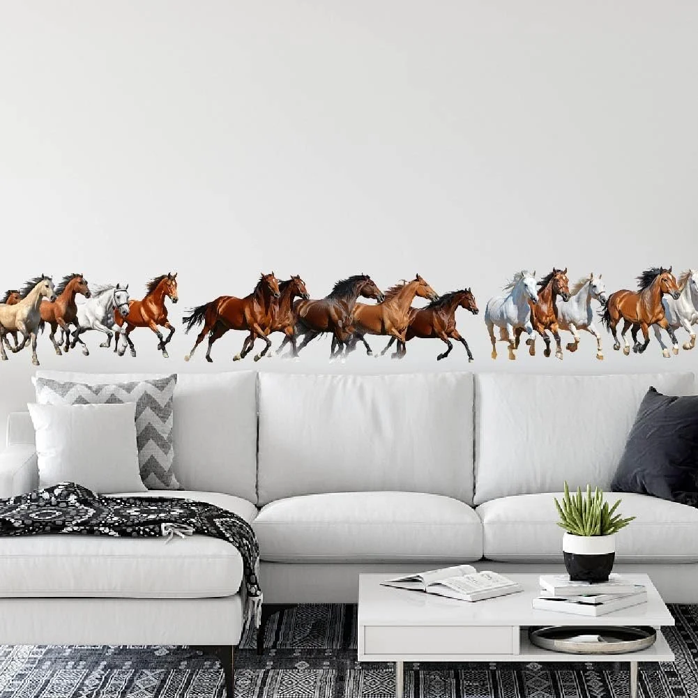 Наклейки на стіну SUPERDANT Horses Herd 3 листи Вінілові Водонепроникні, фото №1 Наклейки на стіну SUPERDANT Horses Herd 3 листи Вінілові Водонепроникні, фото №1