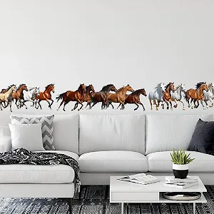 Наклейки на стіну SUPERDANT Horses Herd 3 листи Вінілові Водонепроникні - Фото 1