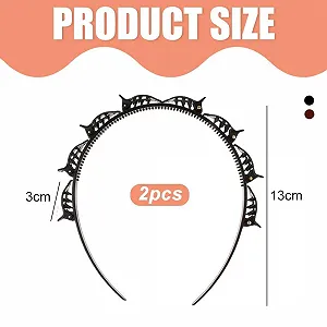 Набор обручей на голову с зажимами 2 шт. synthetic.ua - Фото 1