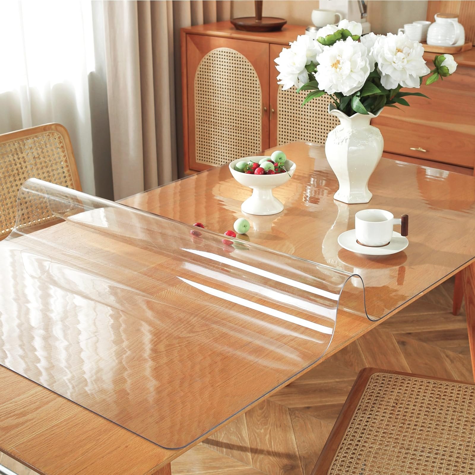 Захисна плівка для столу OstepDecor 1.5 мм 70 x 110 см прозора PVC кришталево чиста, фото №2