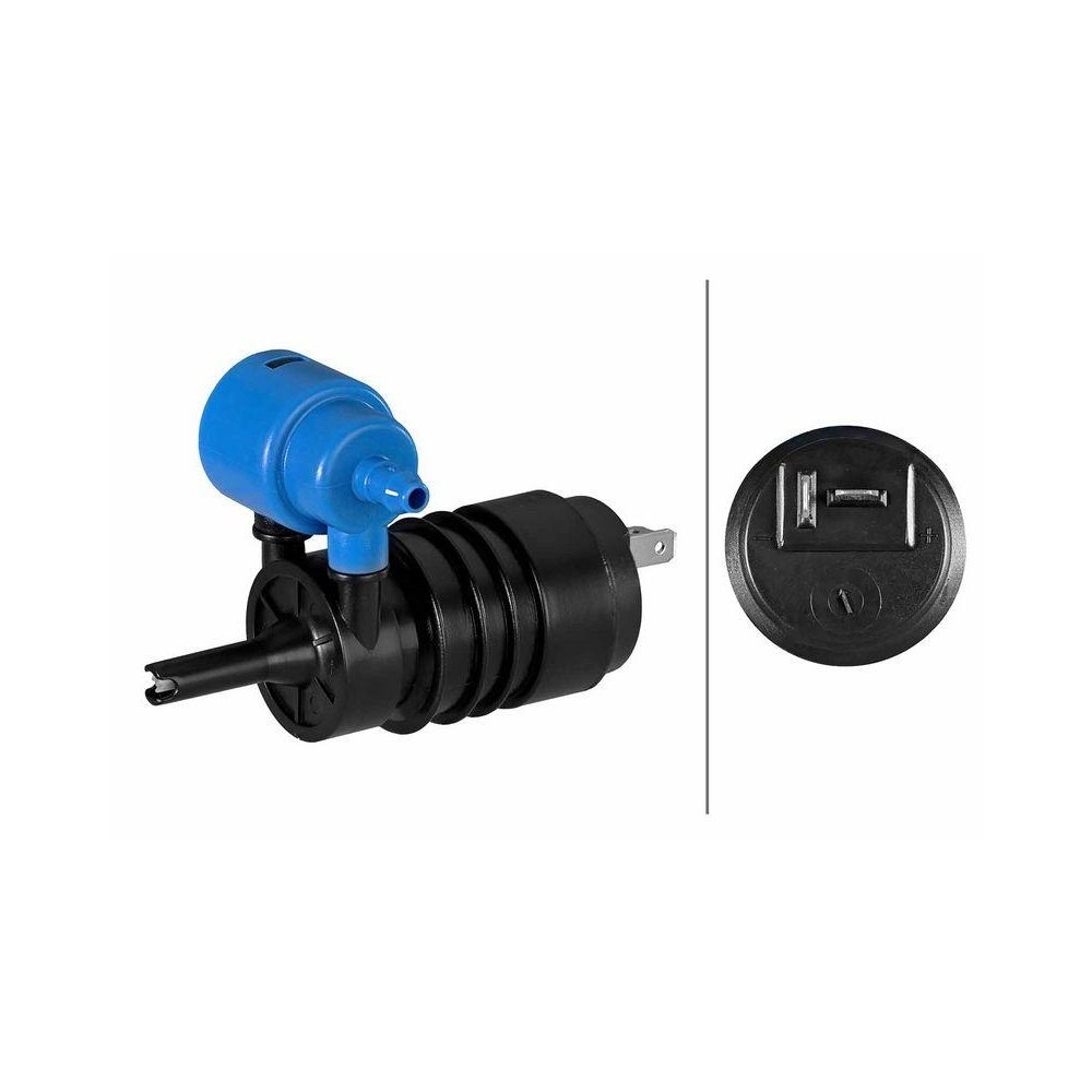 HELLA Насос омивача, очищення скла 8TW 006 848-671 для OPEL, спереду, фото №1 HELLA Насос омивача, очищення скла 8TW 006 848-671 для OPEL, спереду, фото №1