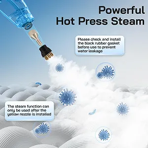 Пароочисник ручний 7-в-1 1500 Вт 1.2 л 3 бар synthetic.ua - Фото 1