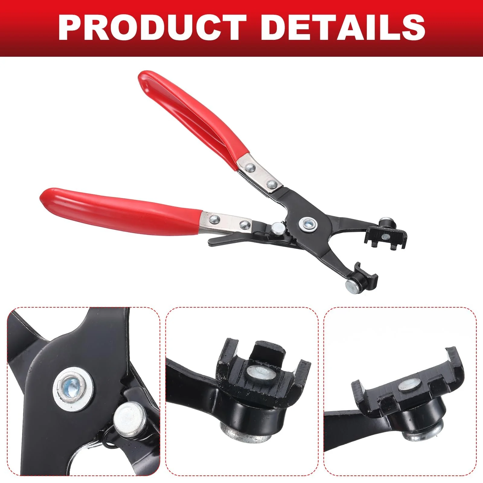 Клещи sourcing map для хомутов, пружинные хомуты, клещи с когтями для топливных шлангов, автомобилей, охлаждающей жидкости, обогрева, водяного шланга, фото №4 Клещи sourcing map для хомутов, пружинные хомуты, клещи с когтями для топливных шлангов, автомобилей, охлаждающей жидкости, обогрева, водяного шланга, фото №4