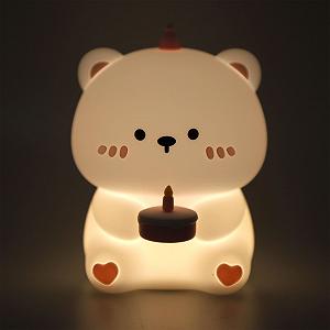 Ночник Cake Bear Яркость Регулируемая 1200 mAh Аккумуляторный Силиконовый Детская комната Ночник для спальни Kawaii Декор - Фото 1