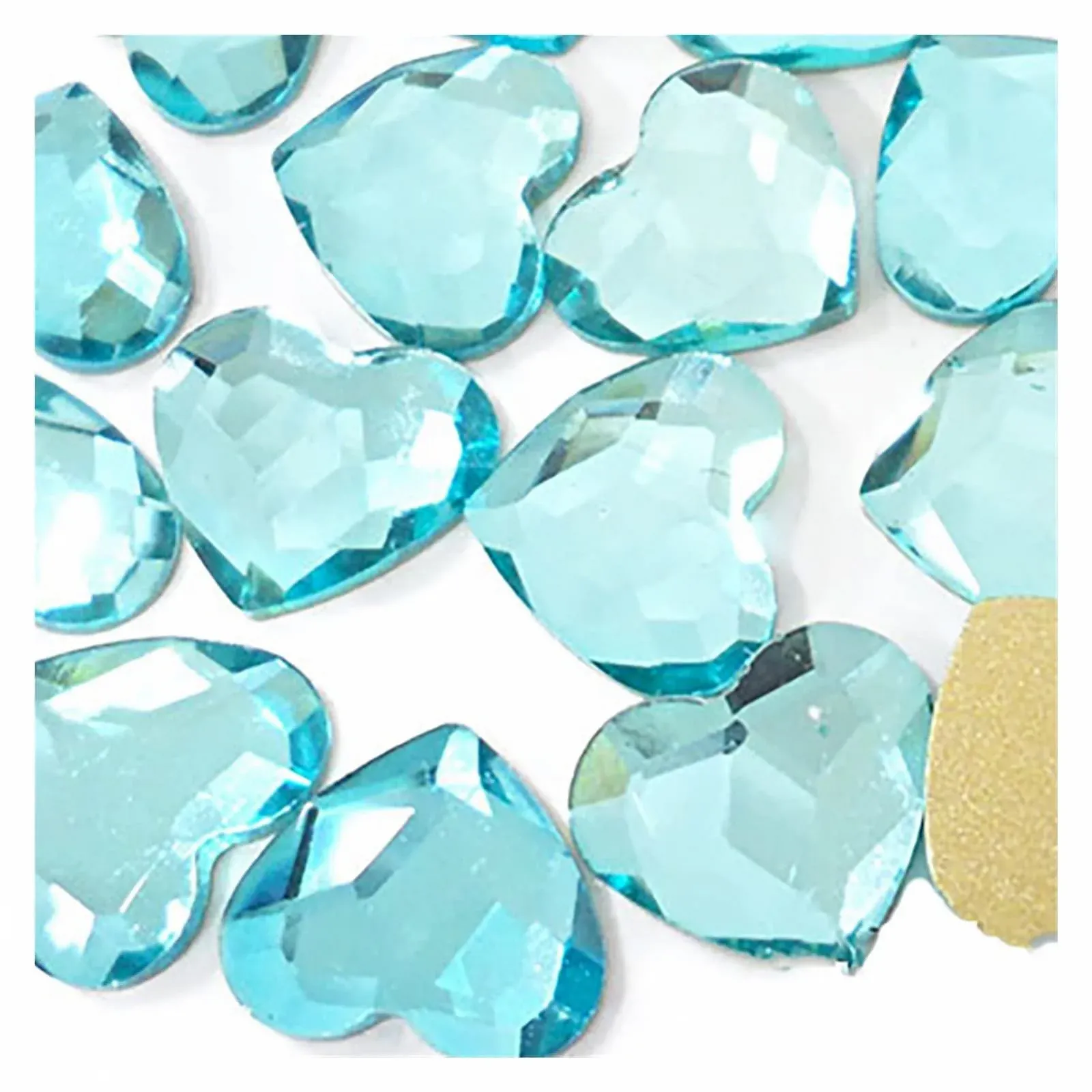 Украшения для ногтей в форме сердца YAOQIJIE Стразы 5,5 x 6 мм HYJ573, 4 шт, стойкий цвет, фото №1