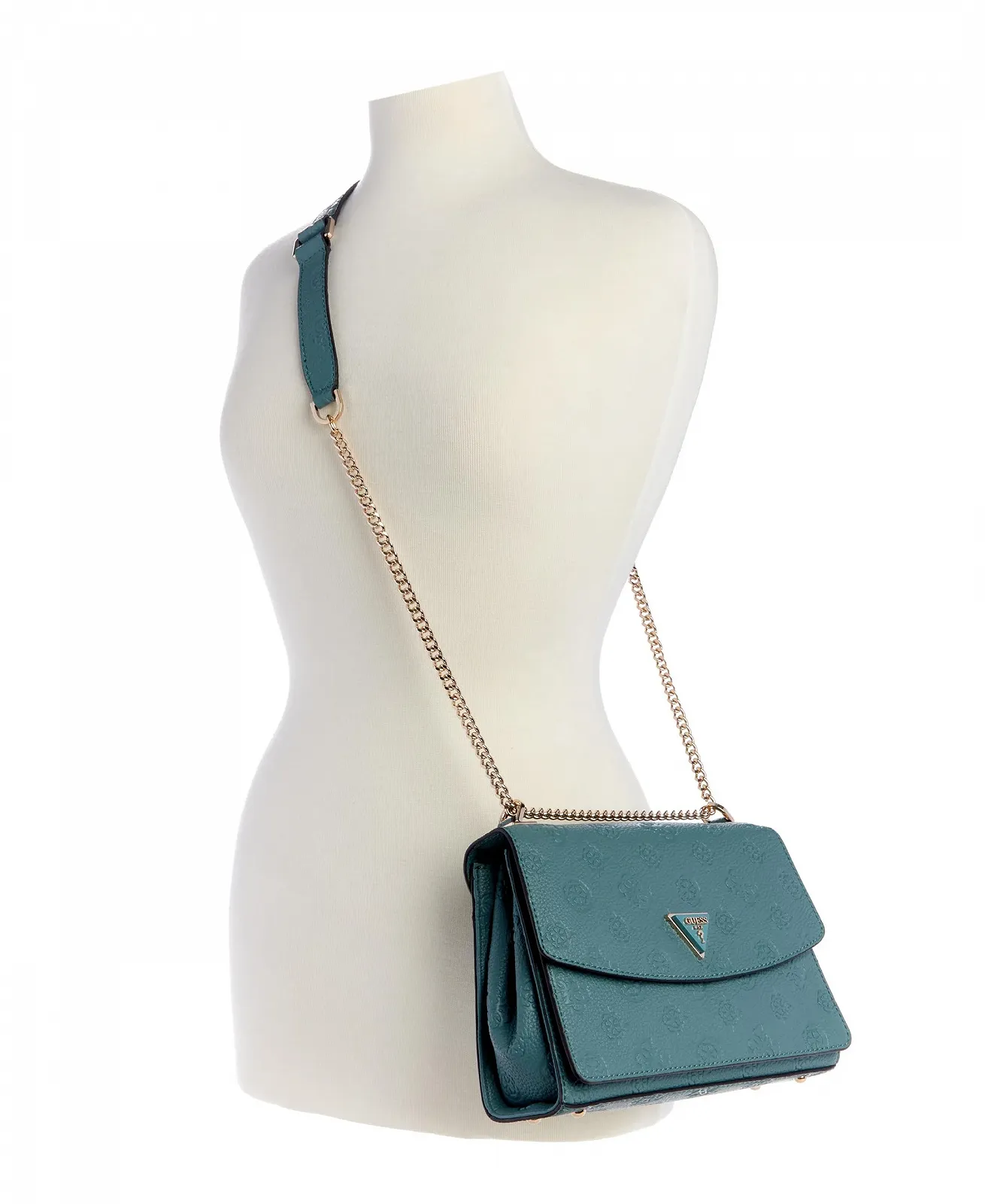 Сумка через плече GUESS Жіноча Cresidia Convertible Flap, Блакитно-зелений/Відтінок раю (Trace of Paradise), One Size, фото №6