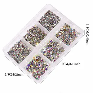 Стразы для ногтей Плоские кристаллы для ногтей 6 размеров Профессиональные стразы и драгоценные камни для дизайна ногтей для лица Губы DIY украшения synthetic.ua - Фото 1
